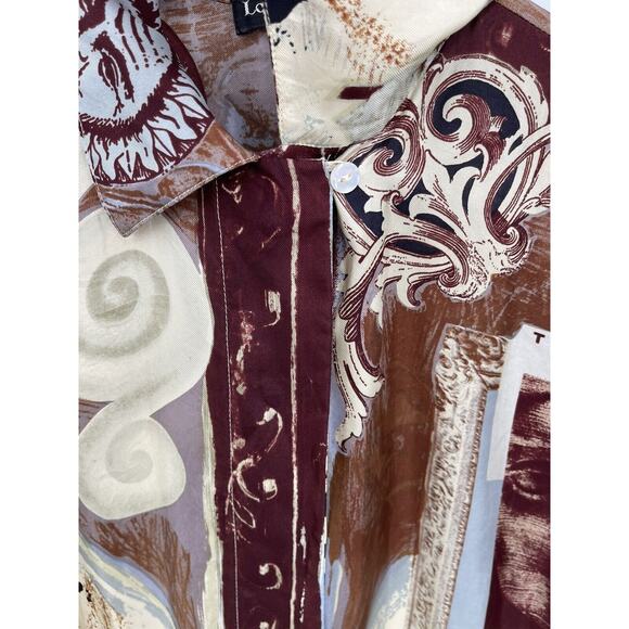 Vintage Louis Feraud Silk Dress Abstract Wearable Art Size 8 - Picture 3 of 15